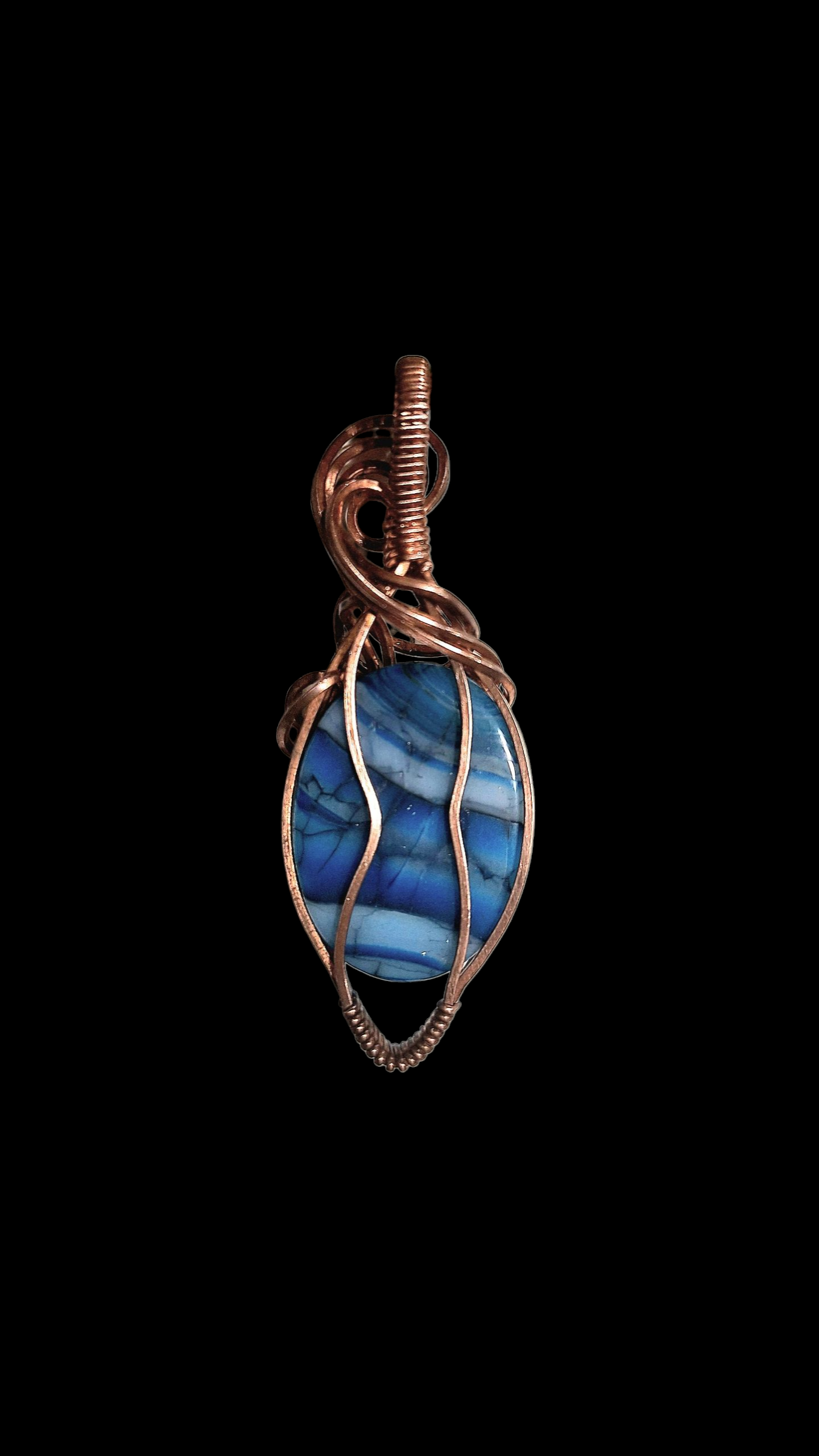 Blue Dyed Banded Agate