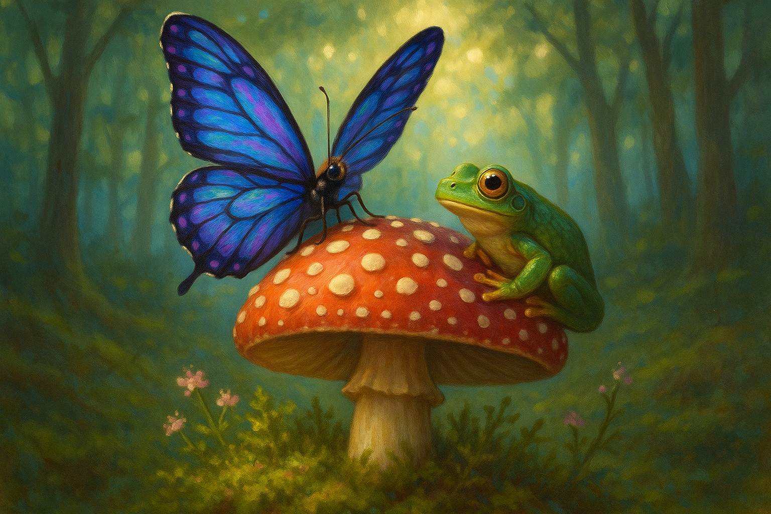 Butterfly frog mushroom