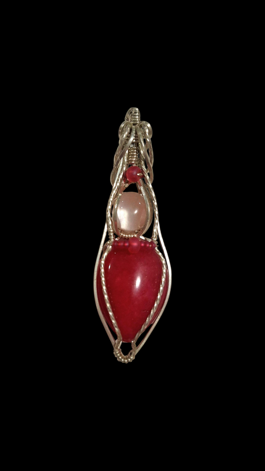 Red Agate and Rose Quartz
